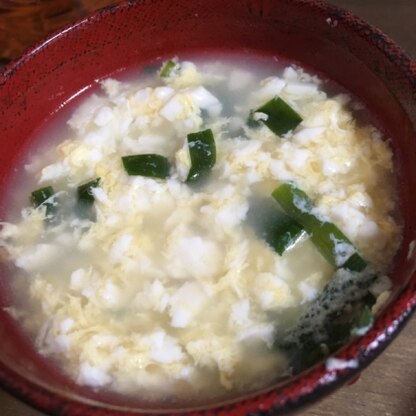 こくのある美味しいスープになりました！豆腐もいれてみました。